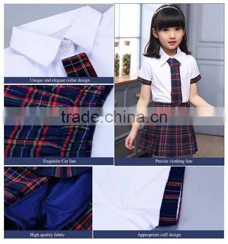 Skirt And Shirt With Short Pants School Uniform Shirts 100% Cotton