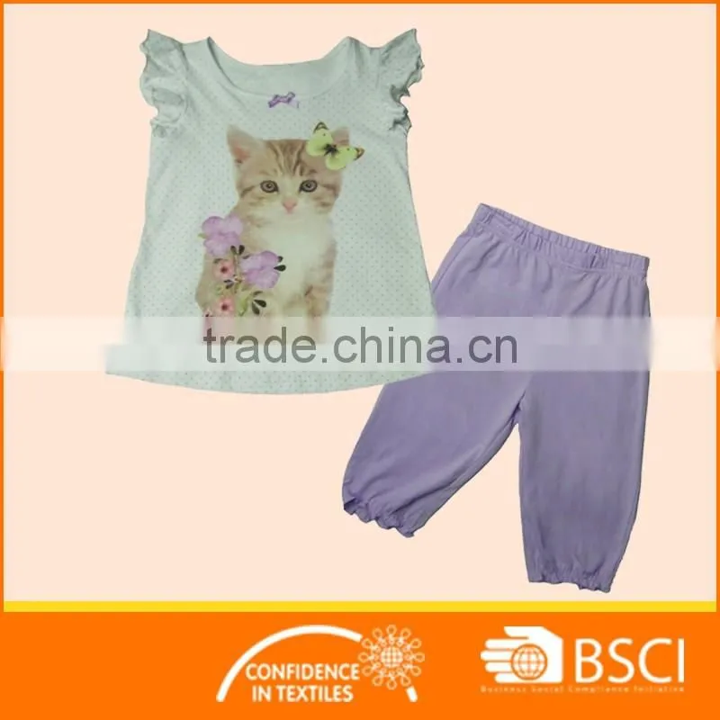 Kids Wear 2 pcs Sleepwear Pajamas