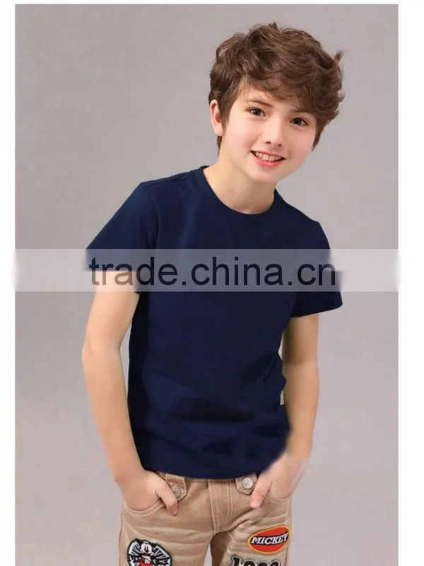 Navy blue 100%cotton t shirts with train printing ,2 years t-shirts