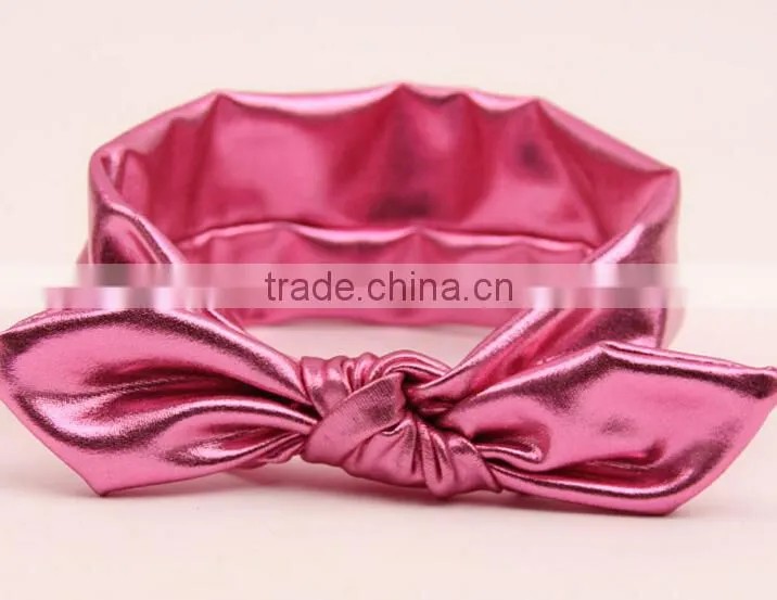 2017 New Fashion cotton knot messy bow baby girls headband