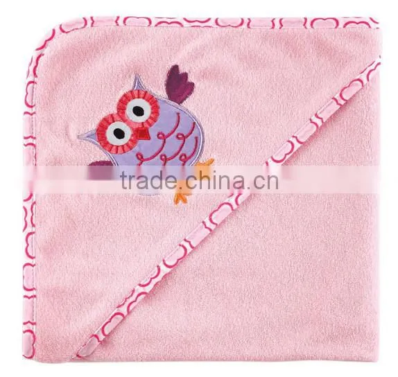 China supplier applique cotton terry pattern baby baby security blanket