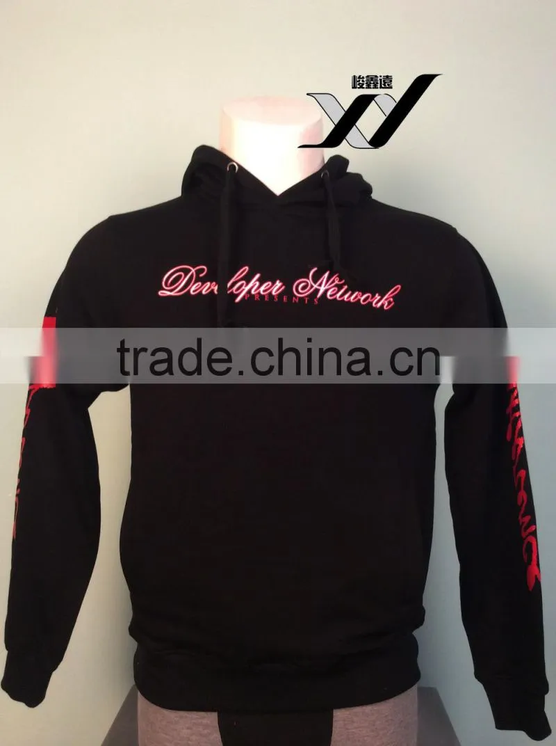 black custom men hoodie 2015 fashion printing