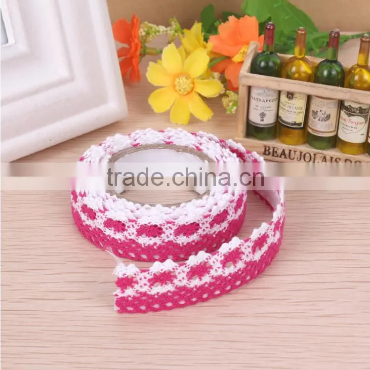 1.6cm*1m cotton lace decorative washi tapes for diy
