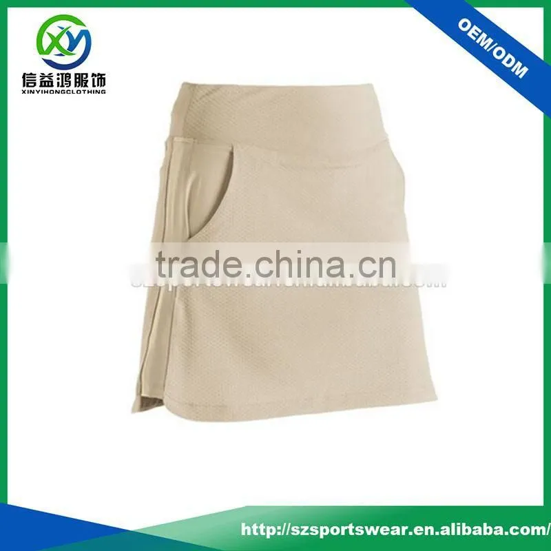 2017 New design breathable mesh fabric dry fit performance ladies skirt, sport skirts