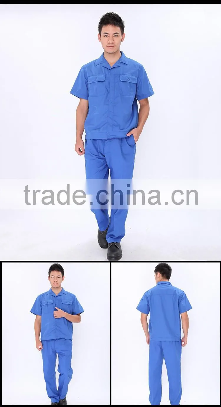 100% cotton Female summer factory worker safety working safety clothes