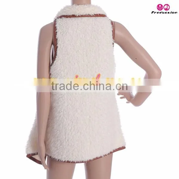 Factory furry reversible women vest
