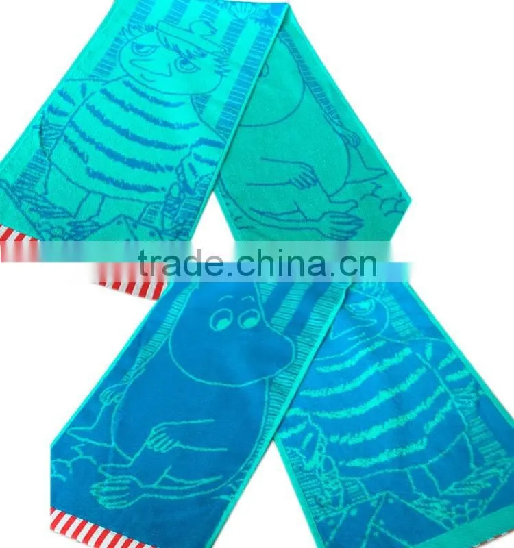 Textile wholesale cotton jacquard sport towel custom