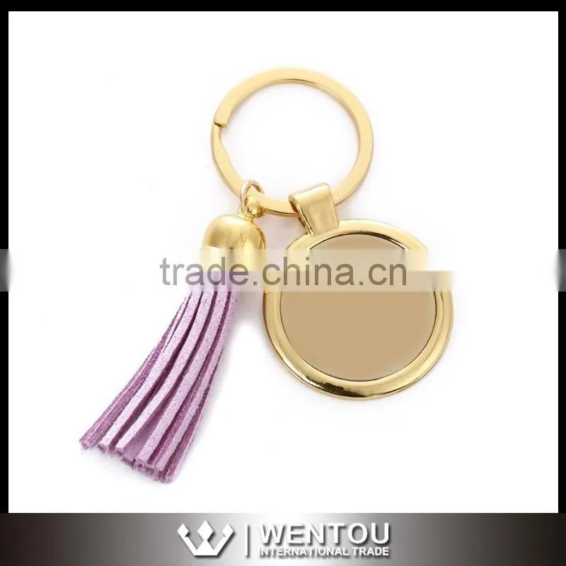 Personalised Suede Leather Tassel Key Chain