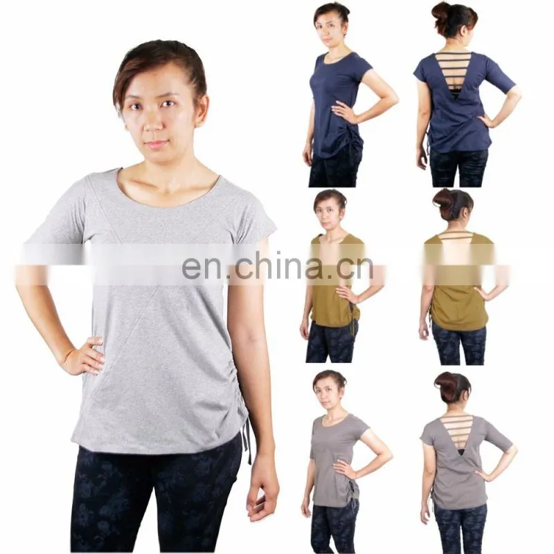 Lofbaz Women's Stylish Hollow Out Back Tops T-shirts