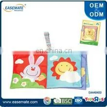 Custom small cartoon animal shaped baby cloth book toy
