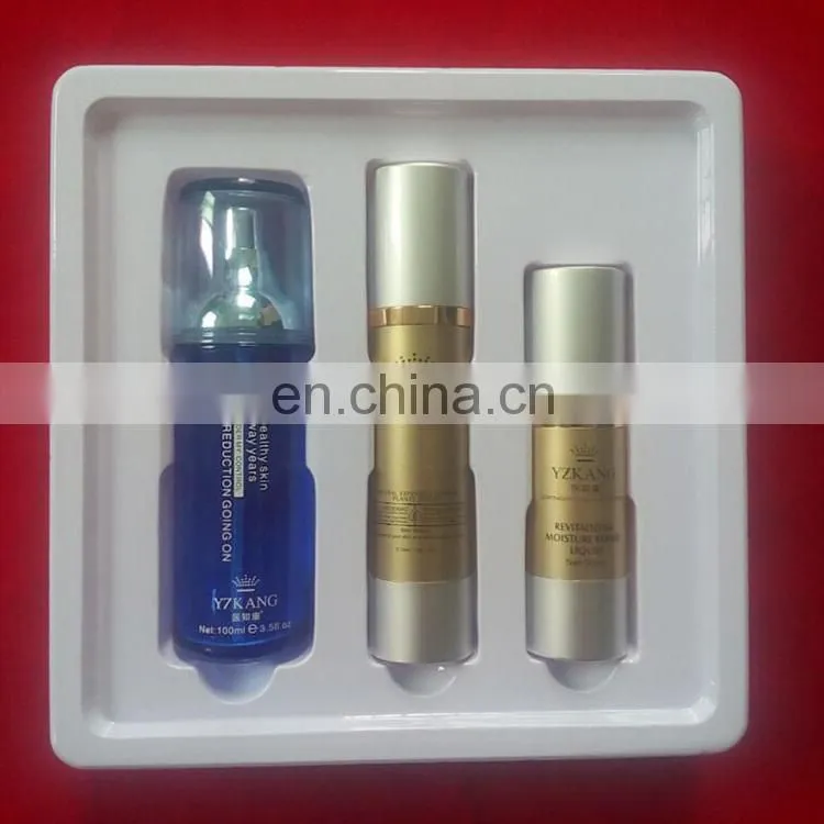 Custom shape high quality blister package flocking cosmetic blister package in good price