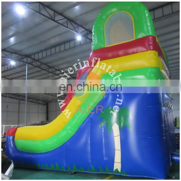 2017 new mini tropical slide , inflatable slide dry slide for kids