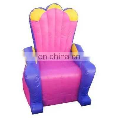 White and red inflatable throne chair