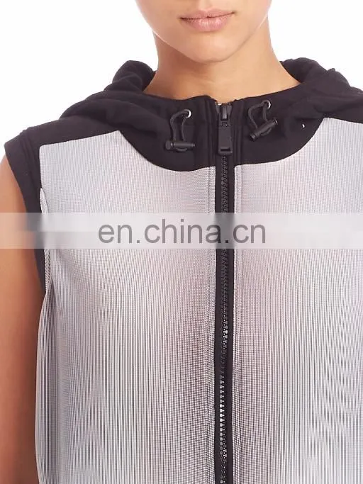 two tone wholesale spring tall hoodies sleeveless slim fit tracksuits for men
