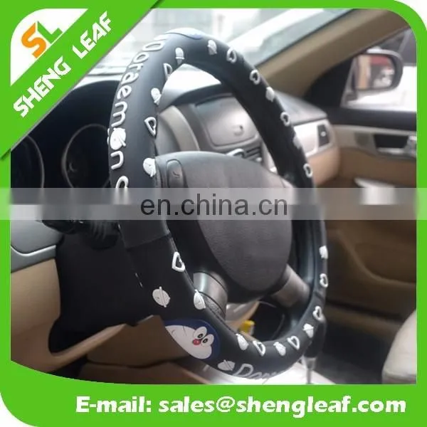 Eco friendly customize design soft silicone car steering wheel cover for girls