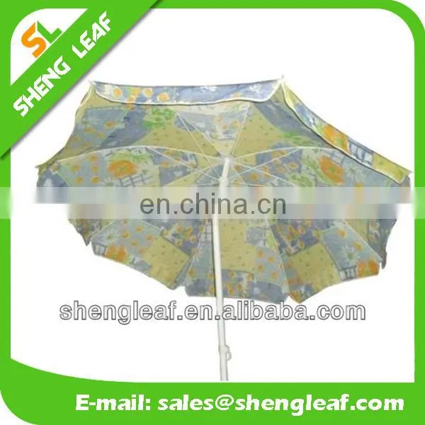 1.8M promotion polyester cheap easy sunshade flag beach umbrella