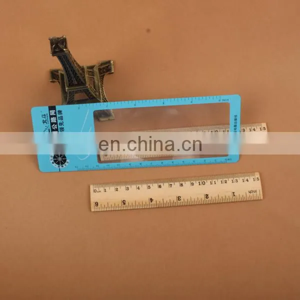 16cm fish measurer magnifier ruler with clip