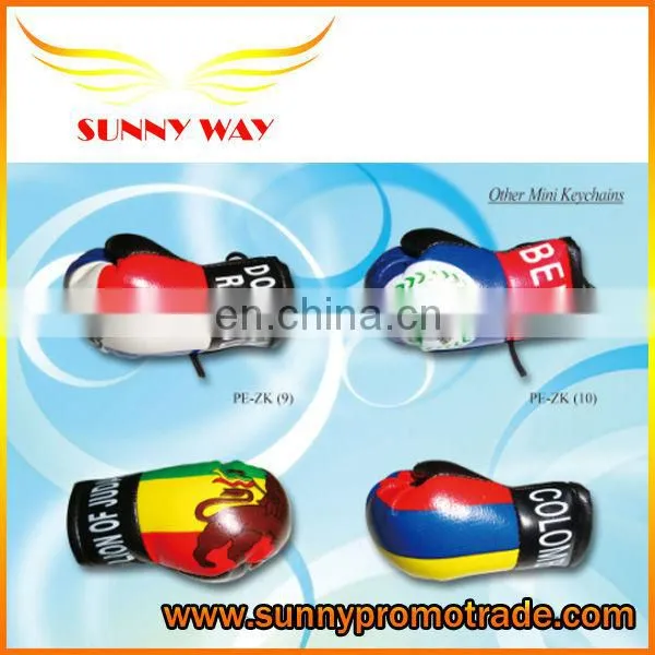 Fashion promotional PU pugilism keychain
