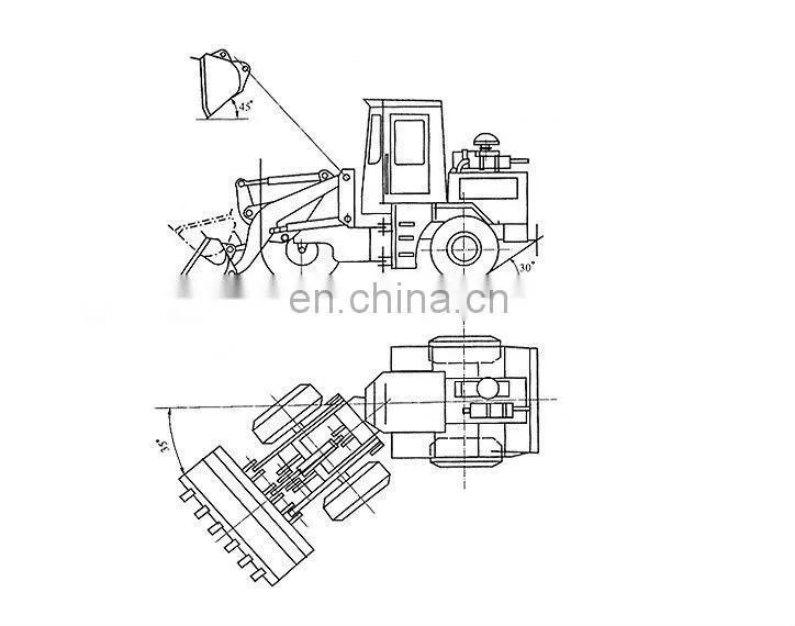 1.2 Ton Agriculture Radlader, Small Tractor Front End Loader Mini loader