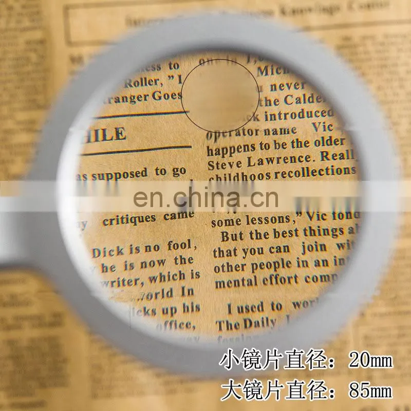 Metal Material Aluminum Alloy 12 LED Lights 5 Times 10 Times HD Reading Magnifying Glass