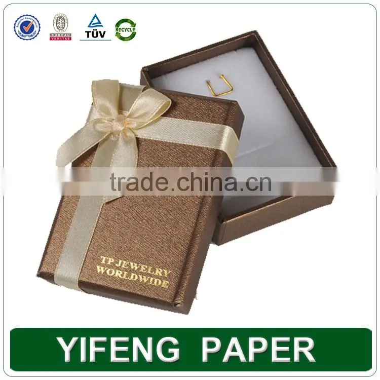 Custom Made Recycled Brown Kraft Paper Box with Logo Print for Gift Jewelry Packaging