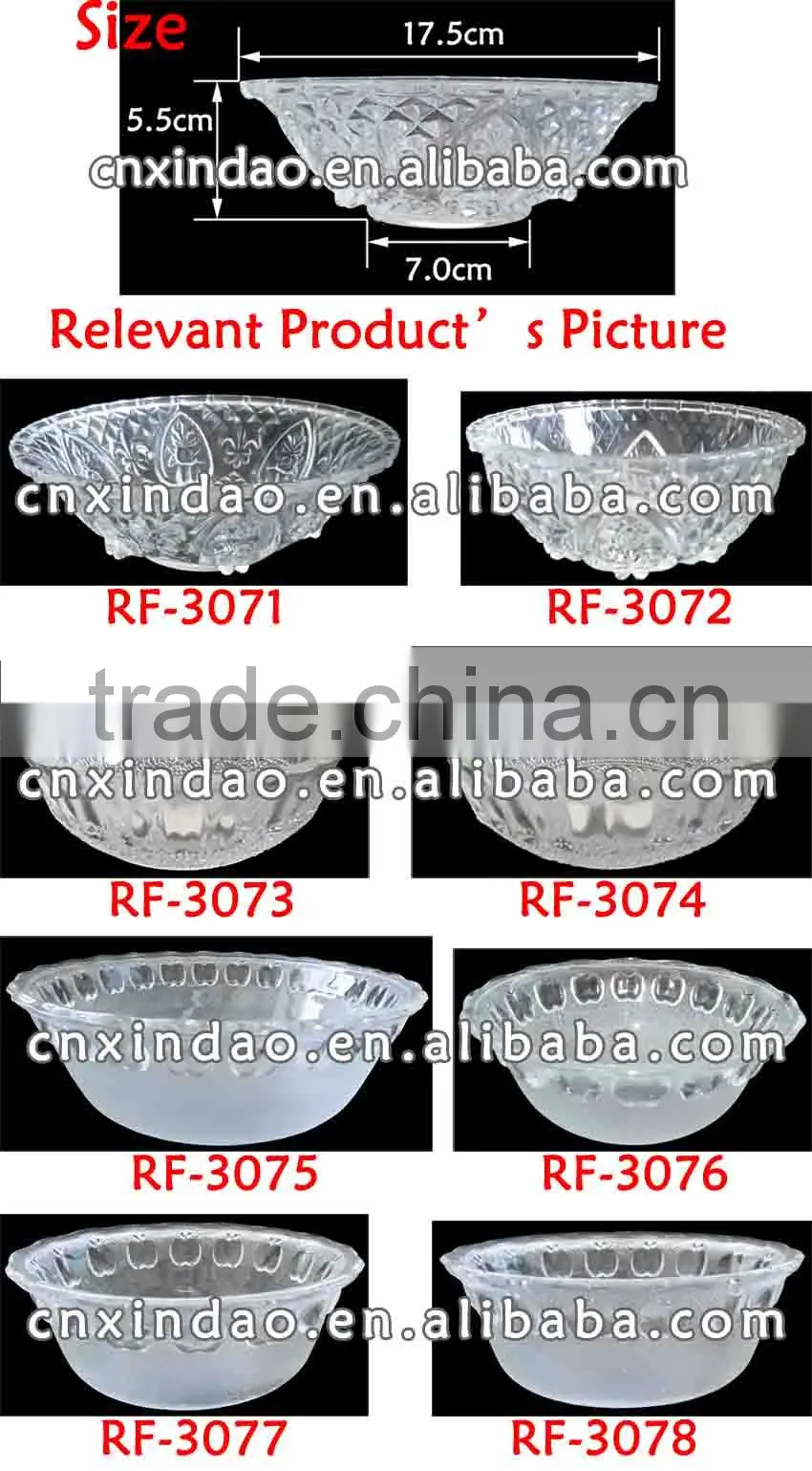 Round Shape Clear Personalized Alibaba Wholesale Antique Glass Fruit Bowls