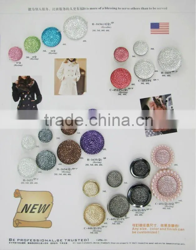 Super Shiny Square Polyester Stone Shank Buttons