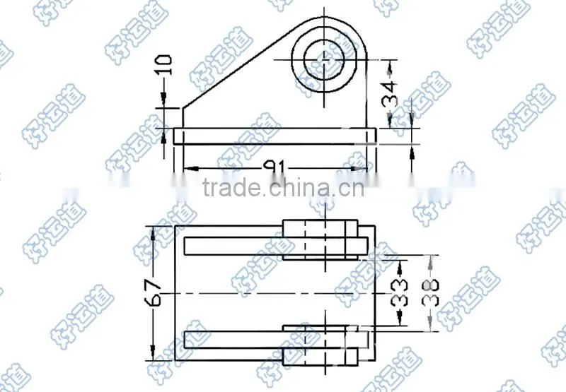 08128 Wing Body truck Trailer Cylinder Bracket