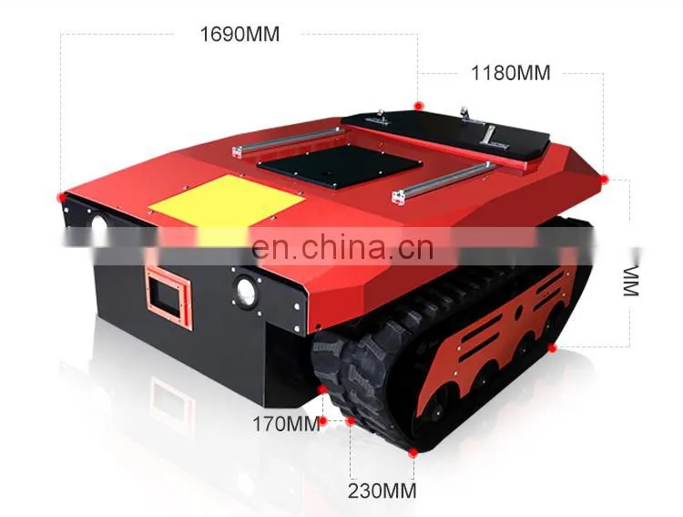 Big power provide 380V generator supply rubber track robot platform tracked robot chassis underwater robot chassis