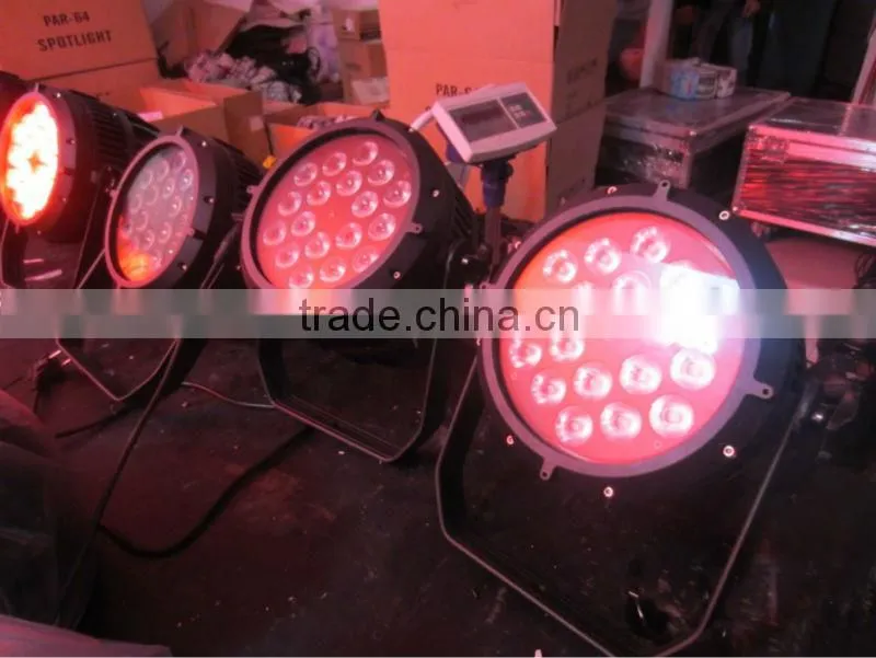 18pcs 12W RGBW 4 in 1 Waterproof Led Par64 Led Par Light DJ Stage Lighting