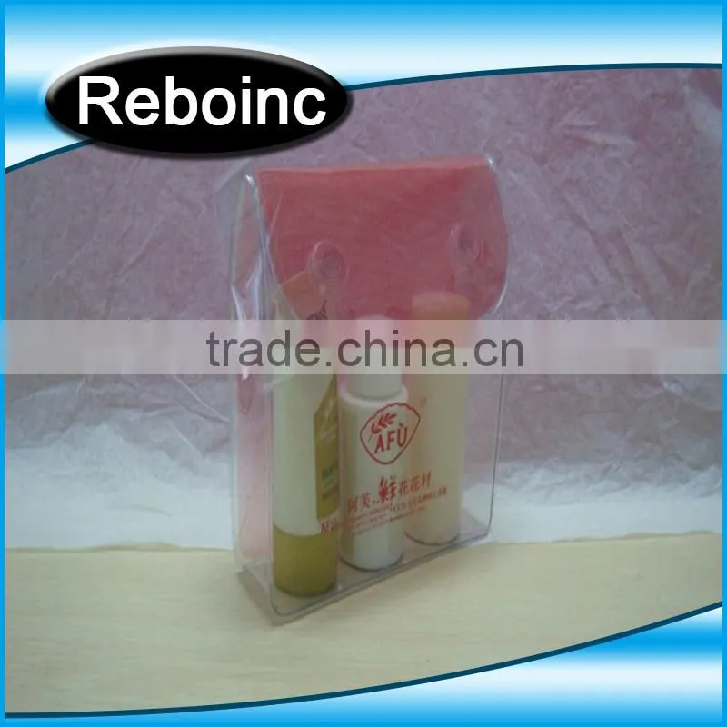 High quality pvc button makeup bag with customized logo XYL-C004