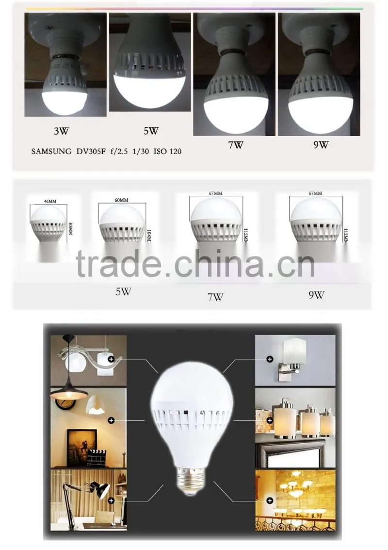 2016 PC Led light bulb Good quality E27 3w 5w 7w 10w bulb light