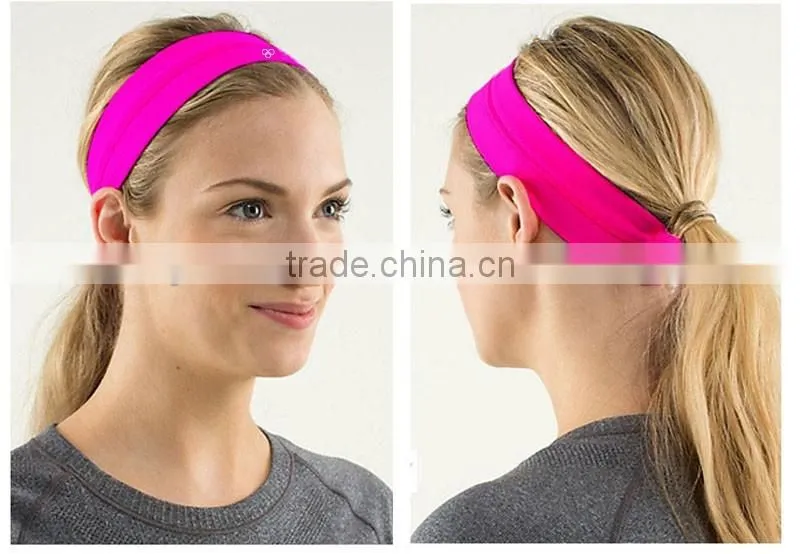 (Factory/low MOQ) Economic hot sell sport headbands with logo printed