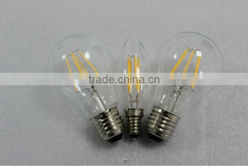 2016 G45 e14 2W glass led lighting incandescent bulbs Available in warm white.