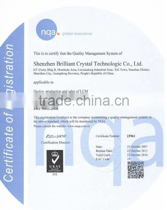 China supplier 1601 STN character LCM