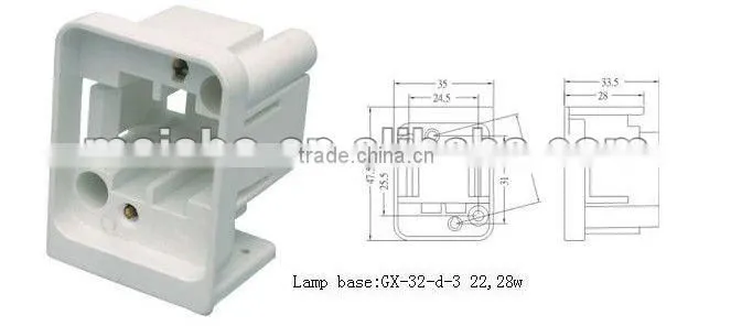 2-pin energy saving g24 lamp socket