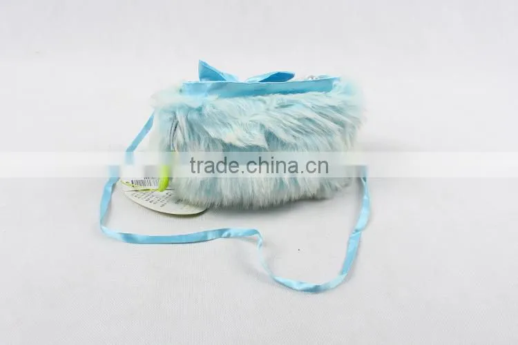 2015 hot selling kids coin bag baby girl plush bag with pearls
