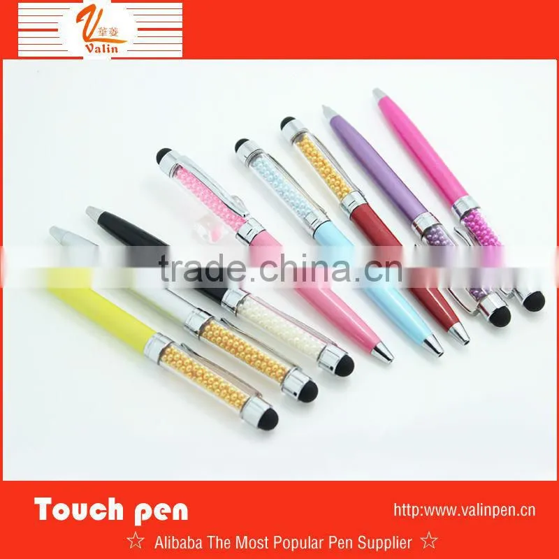 2014 Fashion design mini crystal stylus touch pen for smartphone