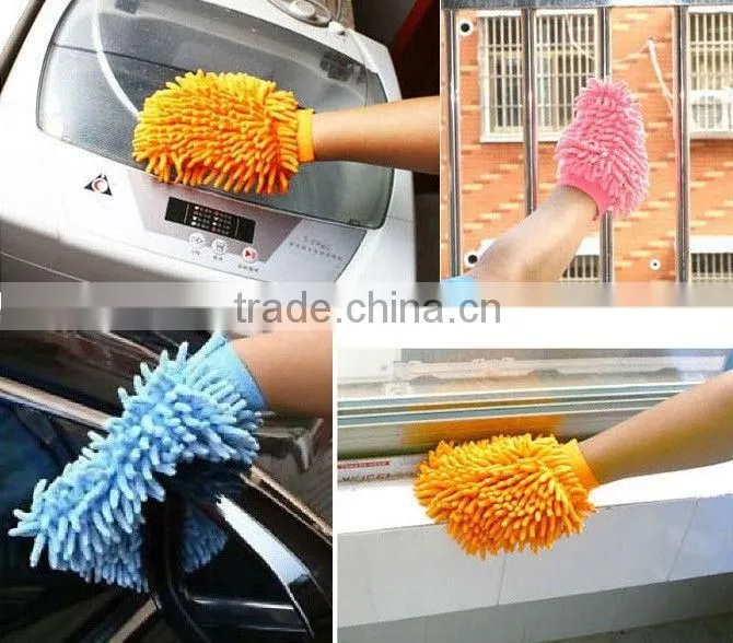 Car cleaning cloths microfiber chenille gloves