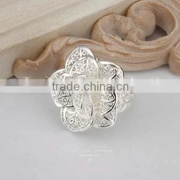 Lekani artificial rose flower filigree silvers
