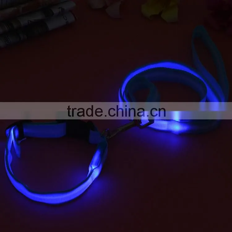 Popular Customized Glowing Collars And Leashes For Dog