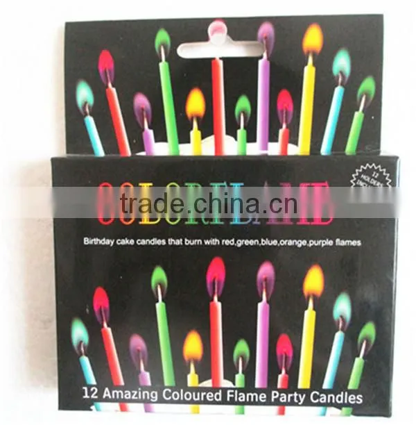 coloured flame candles