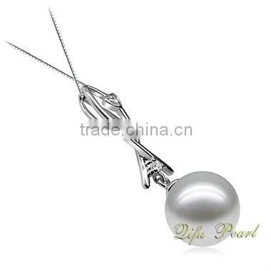 Fashion Design Hawaiian Jewelry Genuine Freshwater Pearl 925 Sterling Silver Jewelry Pendant
