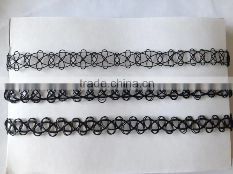 Best seller black plastic handmade simple style choker necklace