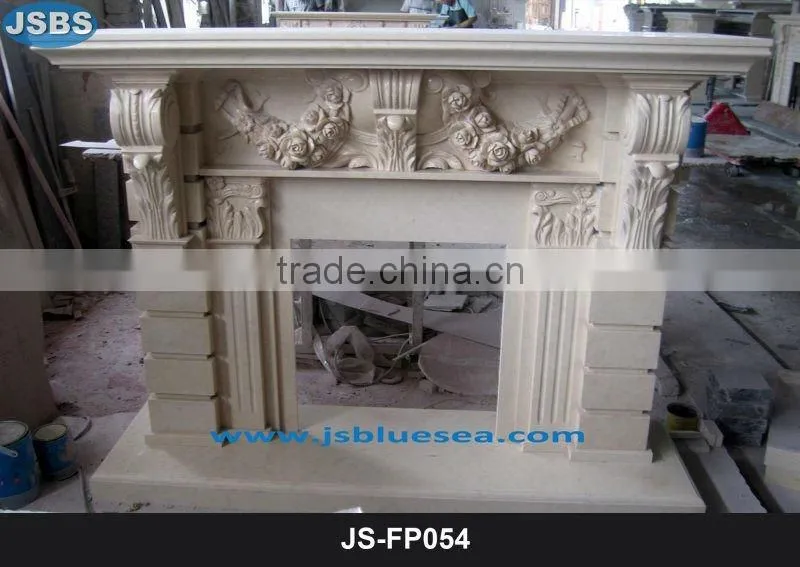 Sandstone Fireplace Mantel JS-FP007Y- more photos for chosing!