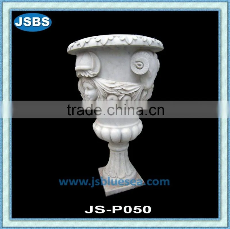 cheap white decoration marble garden sheep flower pots