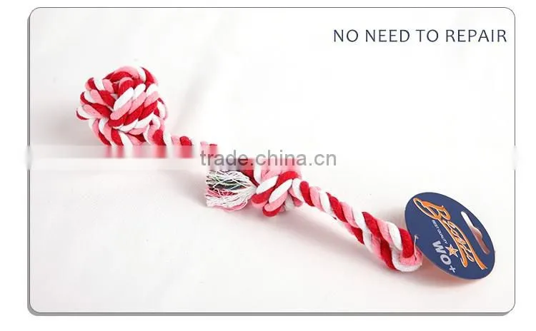 Eco-friendly cotton rope toy for knot dog chew toy