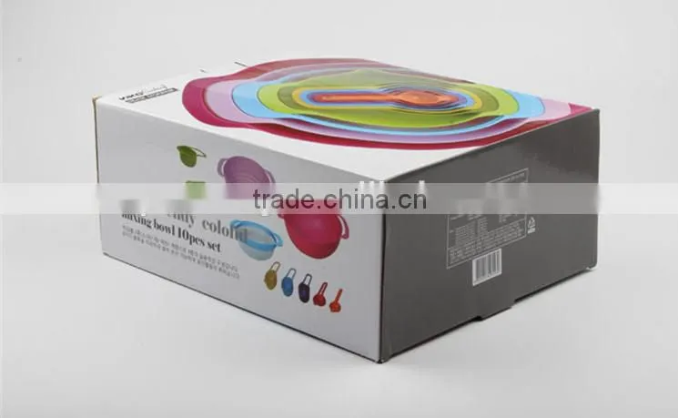 Rainbow creative measuring cup and bowl 10pieces