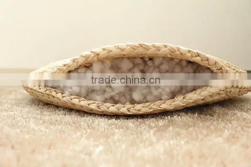 handmade natural fiber cornhusk straw seat cushion yoga seat cushion