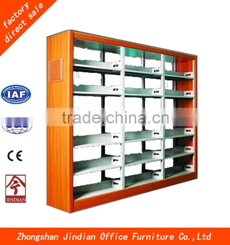 Practical steel office and library exhibition book shelf bookshelves fire-proof plate bookshelf